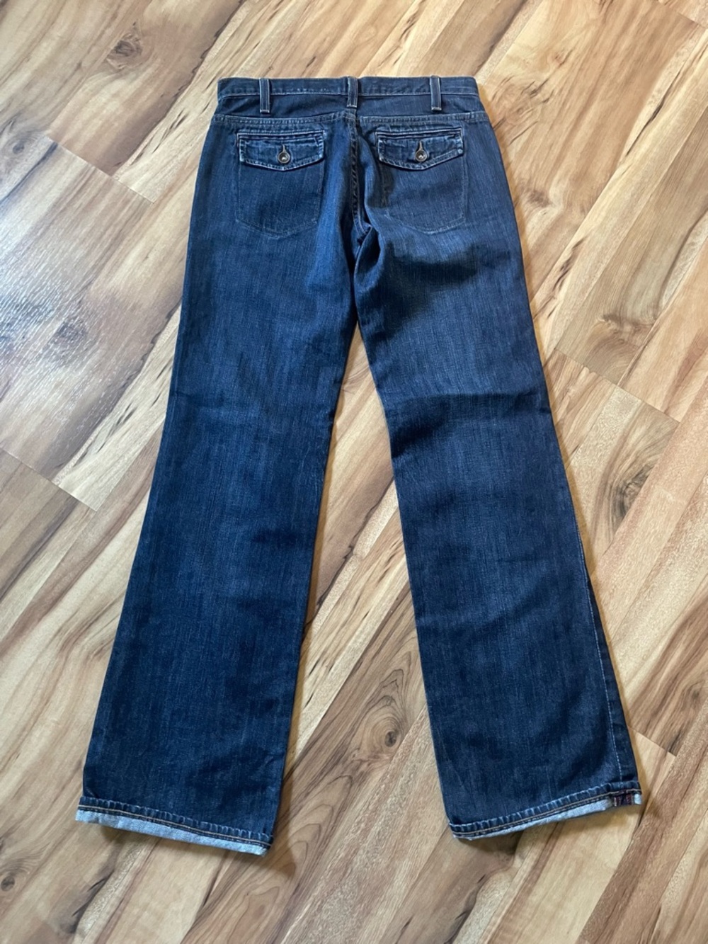 Y2K 2008 Gap Limited Edition Denim - Red Rivet Detail- Cuffed Hem - Size 4R - Picture 2 of 7